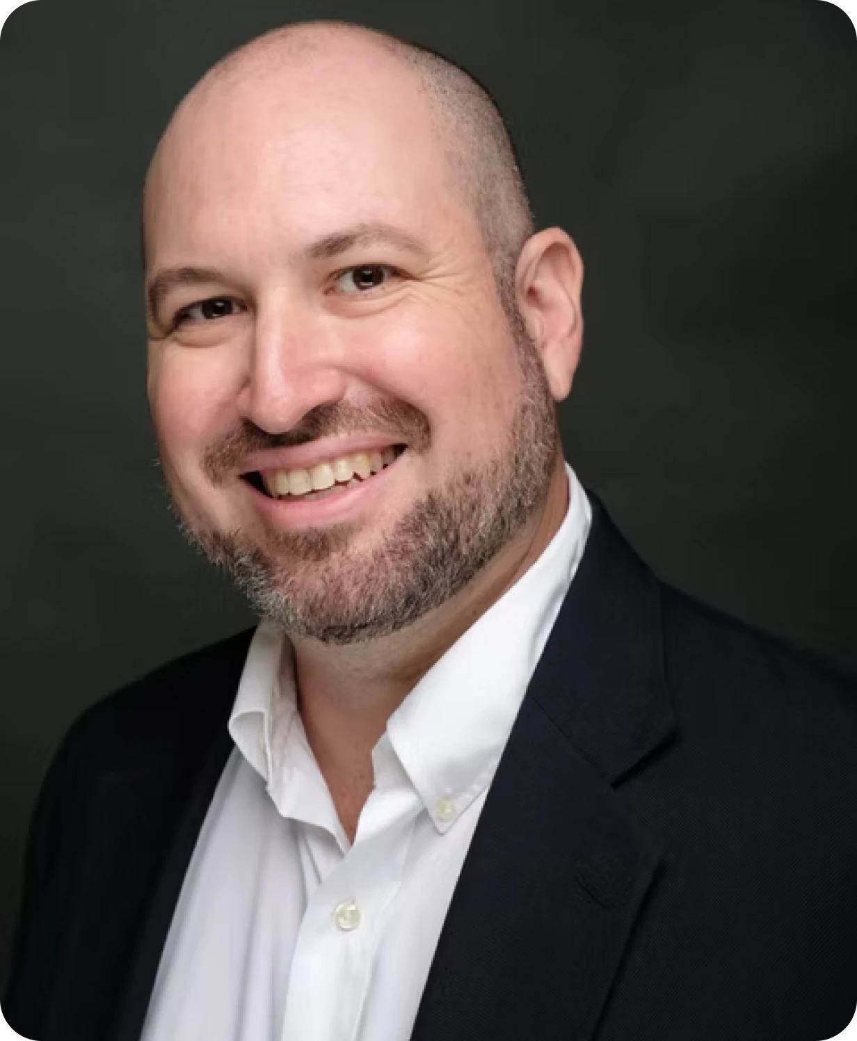 Bald man with a beard